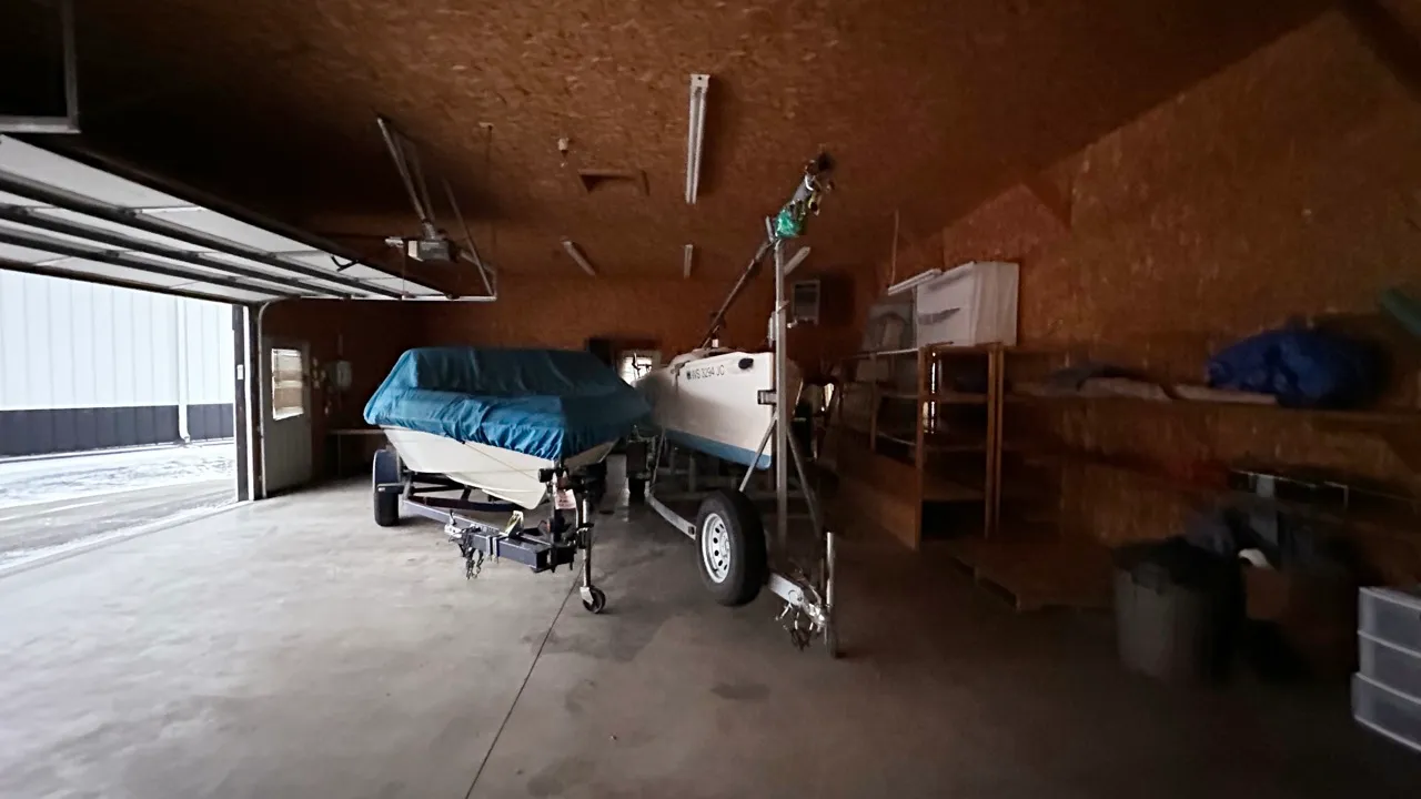 Concrete garage can also accommodate all sizes and types of boats and trailers
