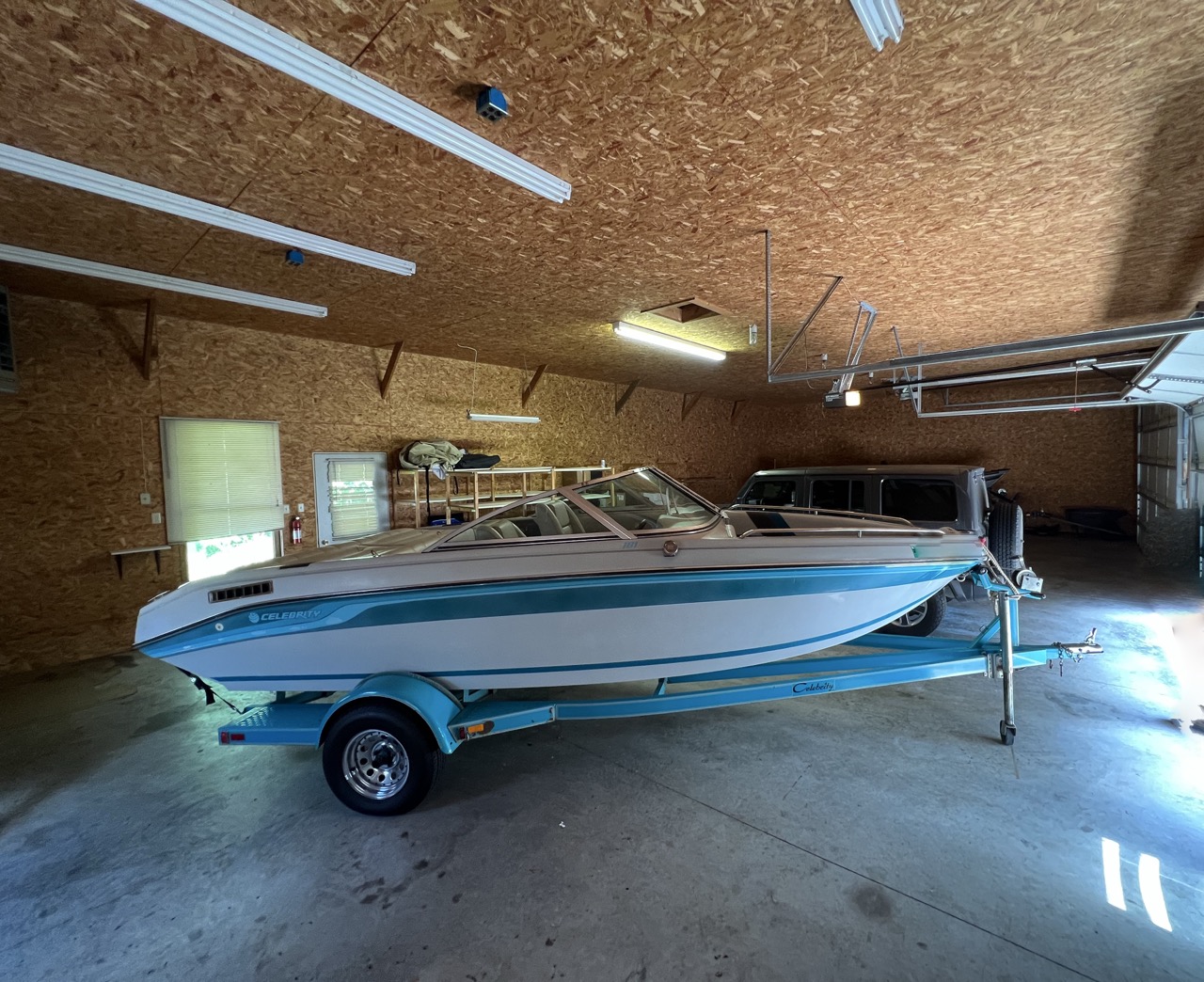 Concrete garage can also accommodate all sizes and types of boats and trailers